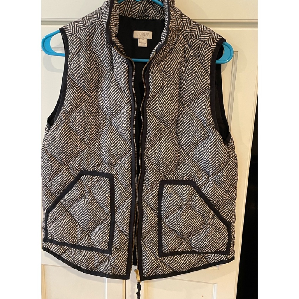Jcrew herringbone vest euc